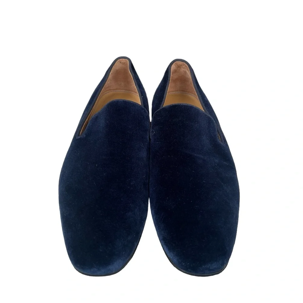Paul Stuart Royal Blue Velvet Slip On Loafers Men’s Size 8.5 EUC